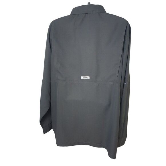 Habit Mens Long Sleeve Shirt 2XL Dark Gray Fishing Guide Shirt Solar-Factor - Picture 2 of 7